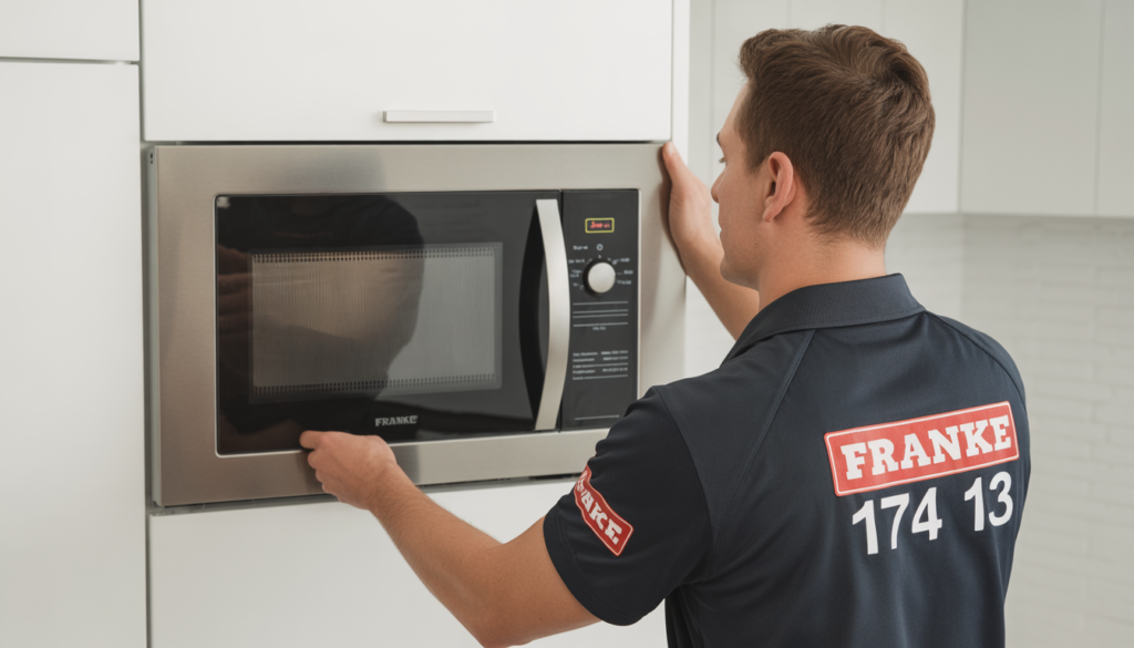 فني صيانة ميكروويف محترف يقوم بتصليح عطل الميكروويف لا يسخن وتغيير المجنترون بالمنزل.