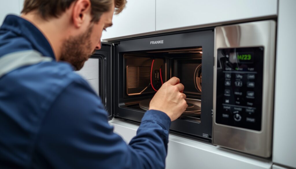 شركة فرانكي للصيانة / فني صيانة ميكروويف محترف يقوم بتصليح عطل الميكروويف لا يسخن وتغيير المجنترون بالمنزلمن خلال مركز صيانة فرانكي.